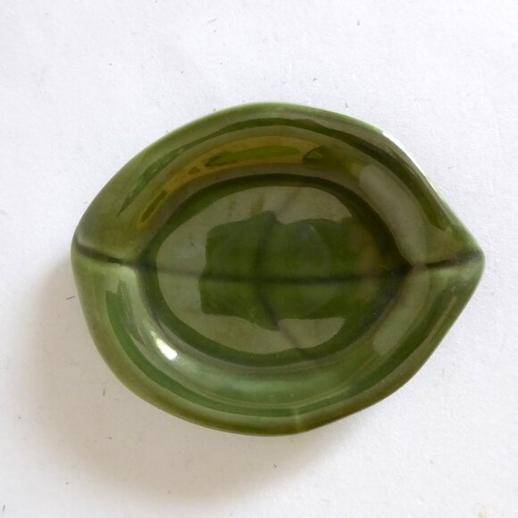 VINTAGE JAPANESE JAPAN PORCELAIN MINI CANTALOUPE FRUIT TEAPOT & LEAF SAUCER (NEW - Picture 10 of 12